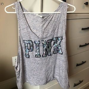 Pink workout tank top